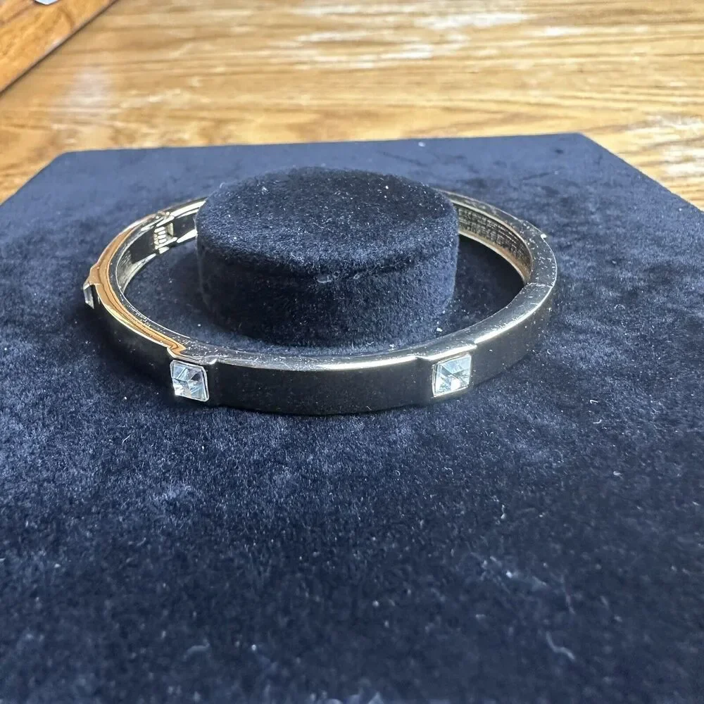Sequin Nordstrom Colorful Thin Gold Tone Enamel Hinge Bangle $25 NWOT #176
